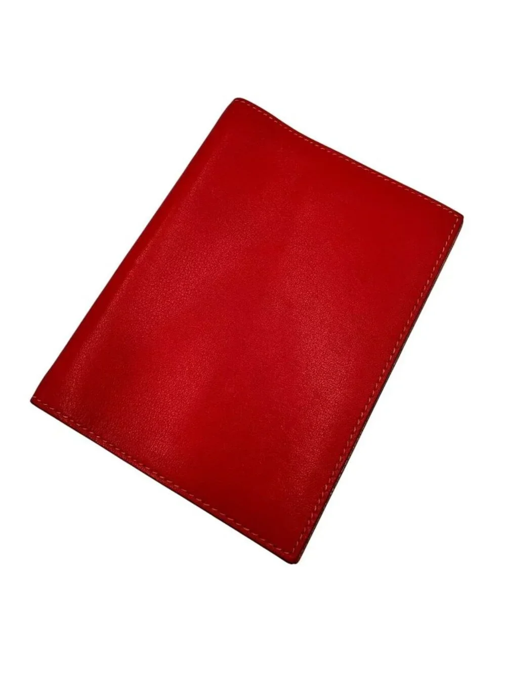 Hermes Notebook Cover Leather Red Orange Agenda
